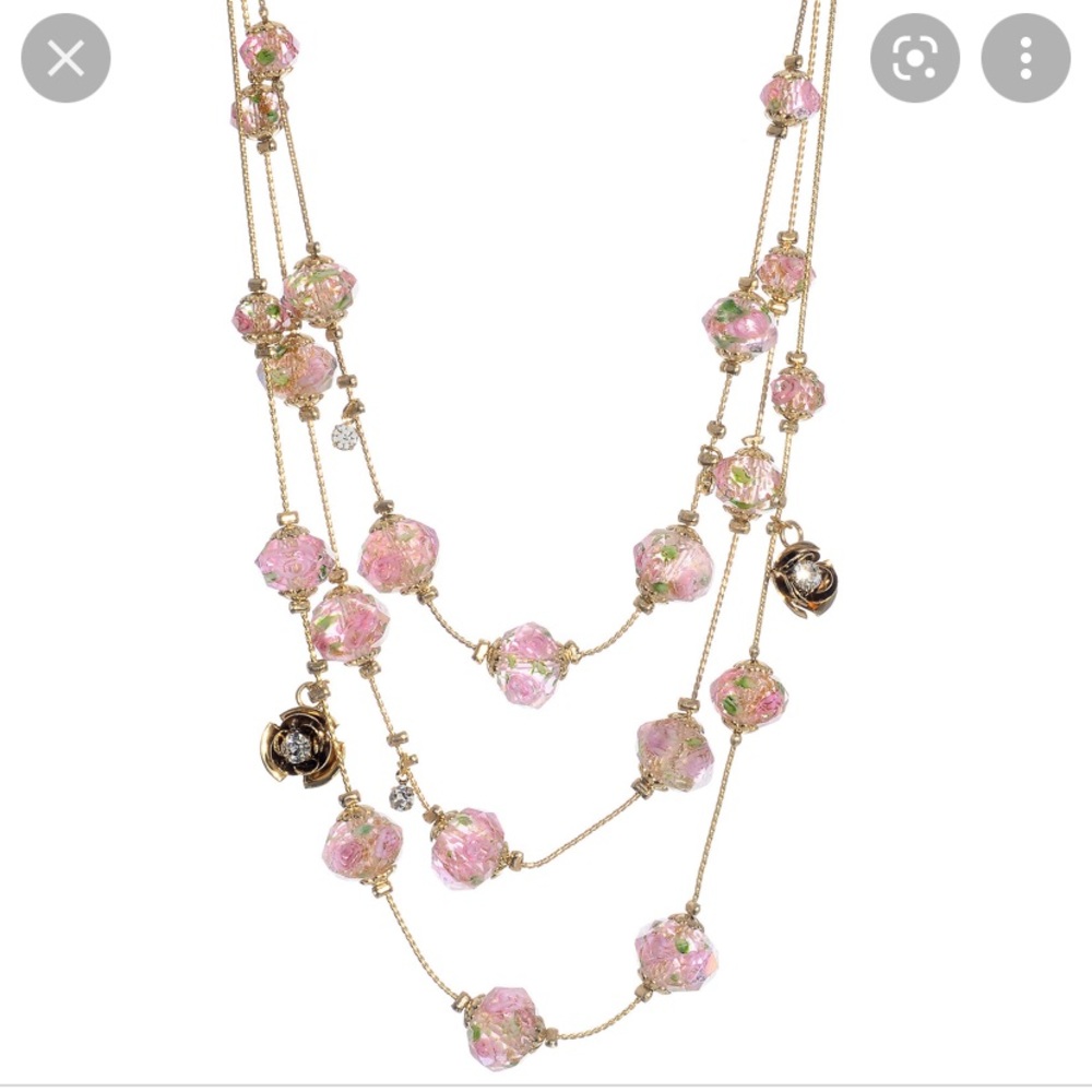 Betsey Johnson beaded illusion necklace
